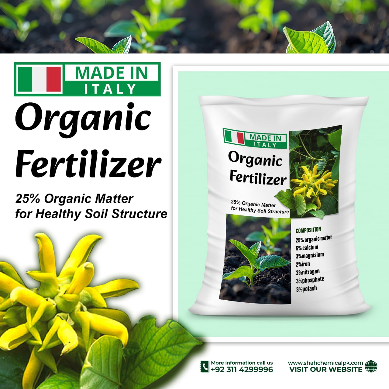 Organic Fertilizer Made In Italy - 25 kg