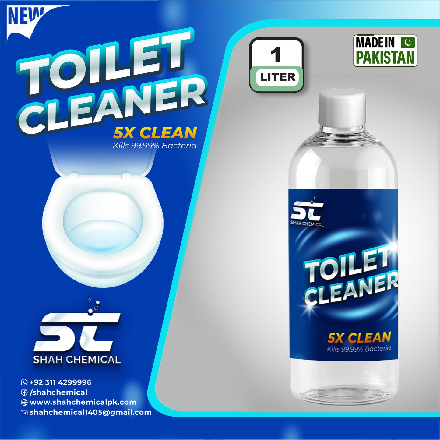 Anti-Bacterial Toilet Cleaner Cool Mint Fragrance