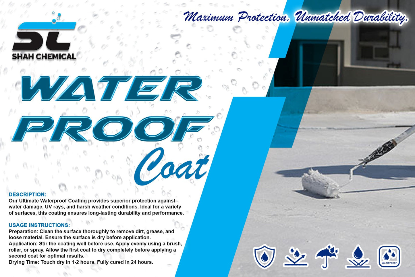 Pack Of 3 Water Proof Coat - 4 litre