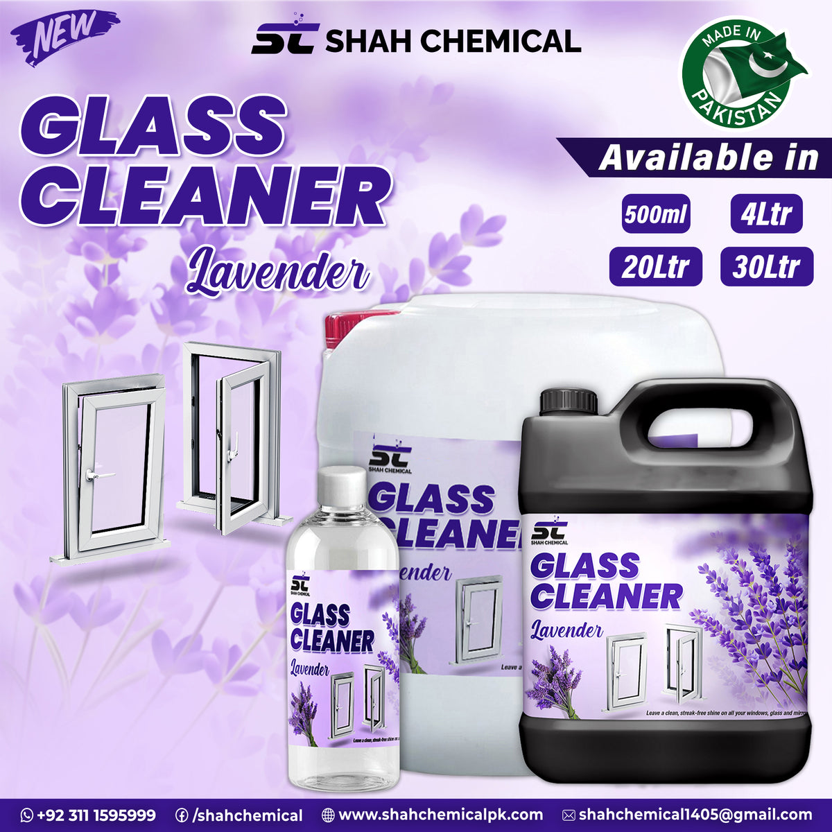 High Glossy Shine Glass Cleaner