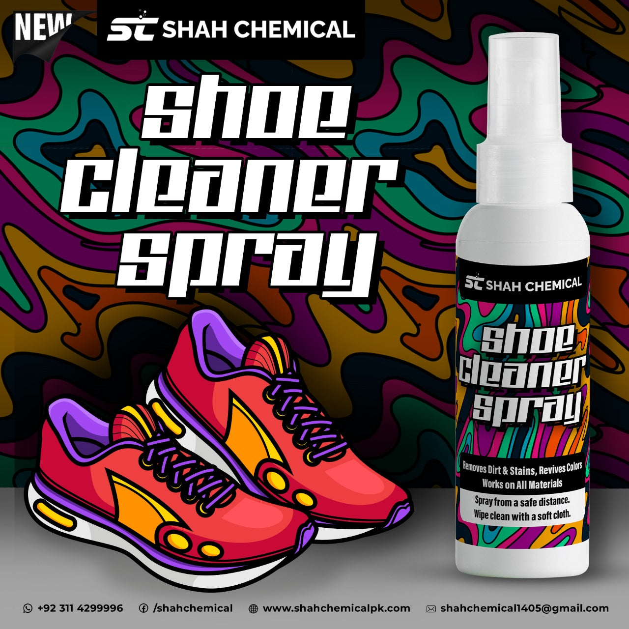 Shoe cleaner spray ready for use - 120ml