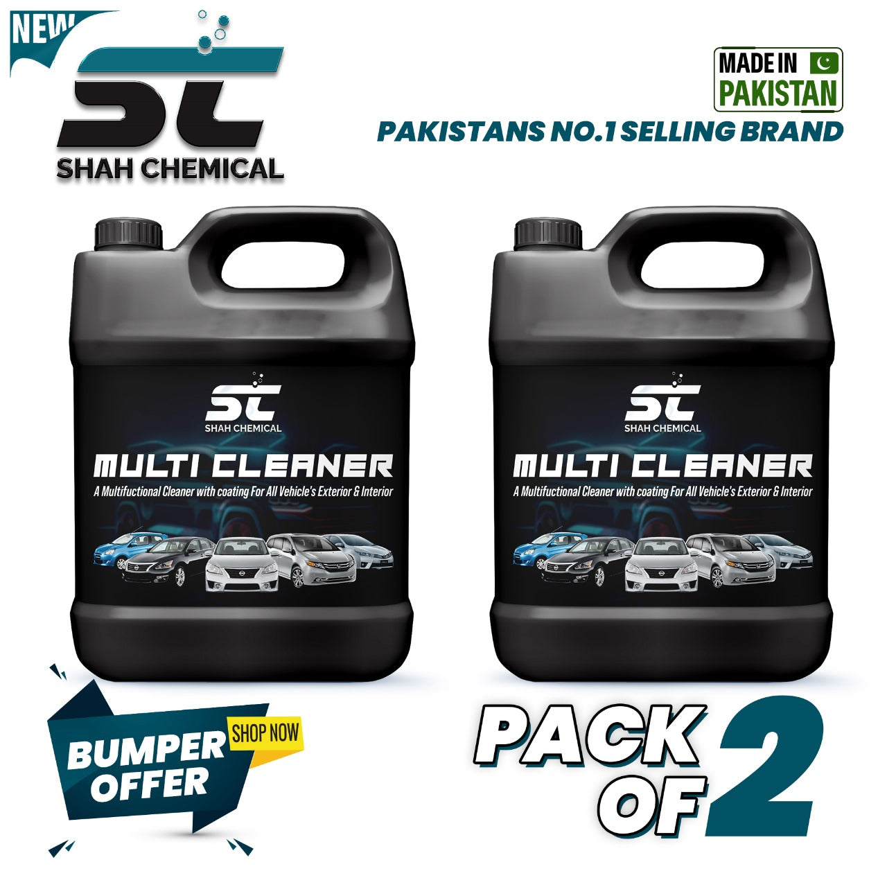 SHAH CHEMICALS Pack of 2 Multi Purpose Cleaner - 4 litre SHAH CHEMICALS 