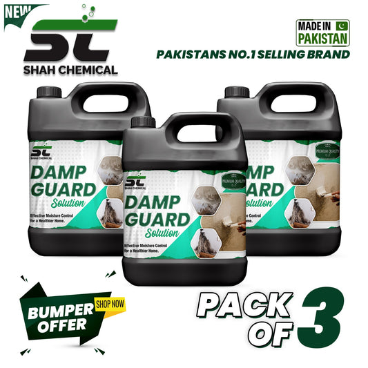 Pack Of 3 Damp Guard Solution - 4 litre