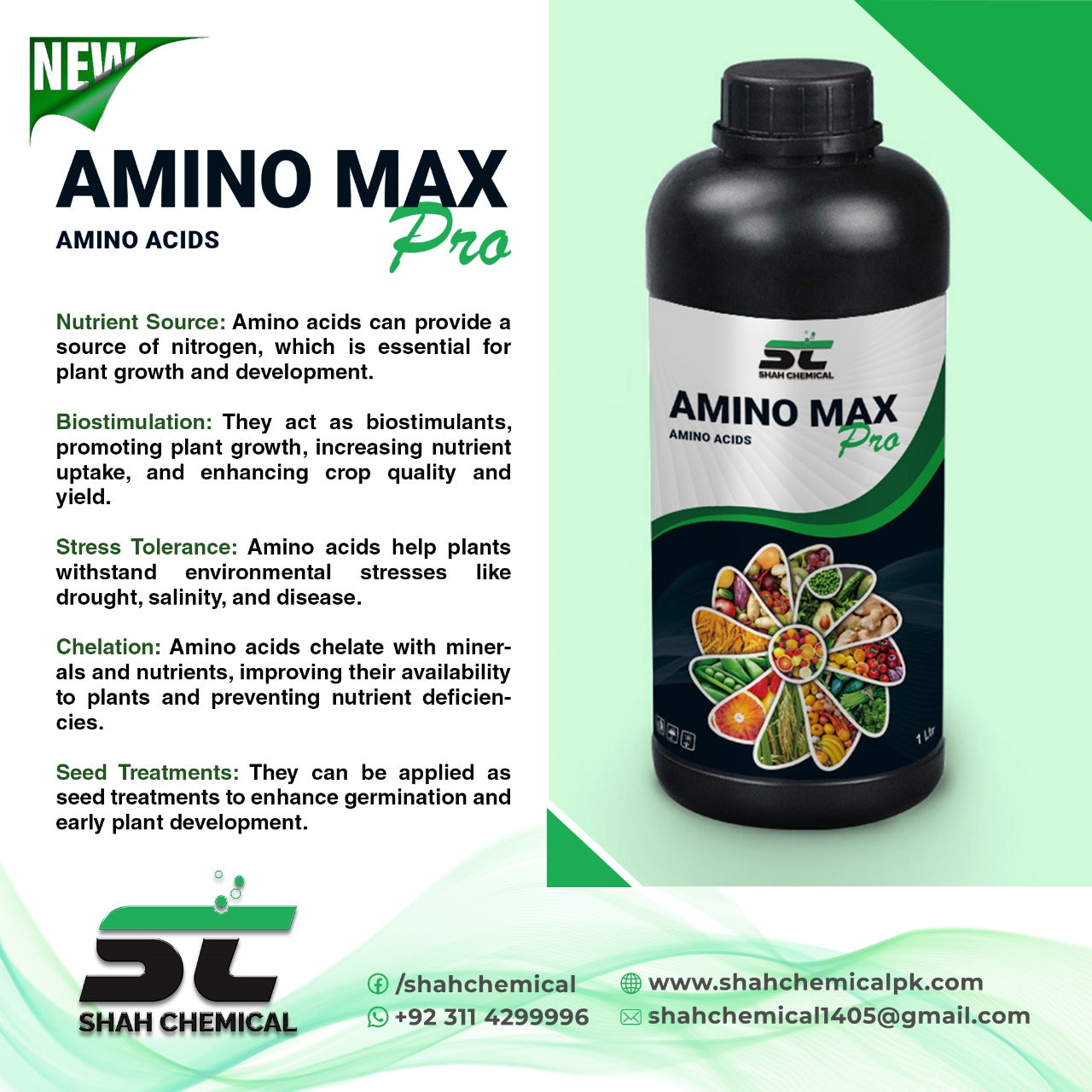 SHAH CHEMICALS Amino Max Pro (AMINO ACID) - 1 Litre SHAH CHEMICALS 