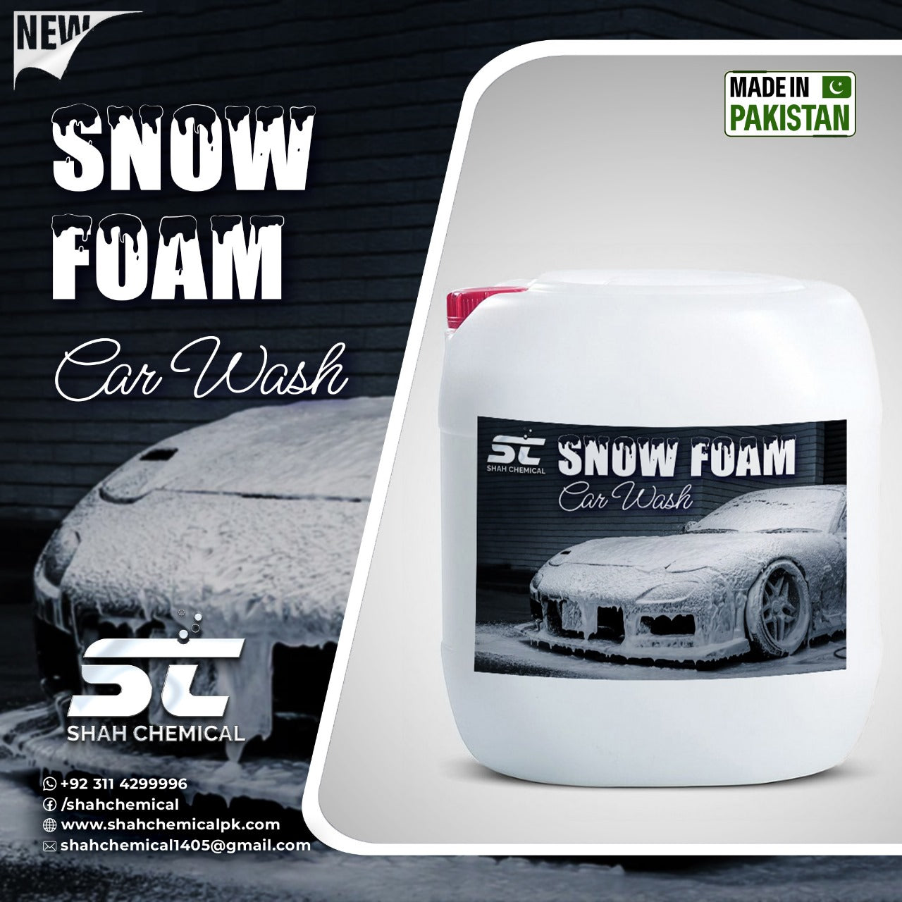 SHAH CHEMICALS Snow Foam Car Shine Wash & wax Shampoo - 20 Litre SHAH CHEMICALS snow foam snow foam car wash snow foamfoaming shampoo