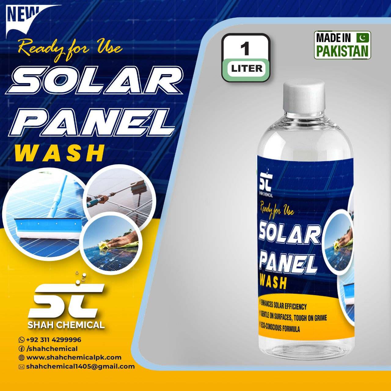 Solar Panel Wash ( Ready For Use ) - 1 litre