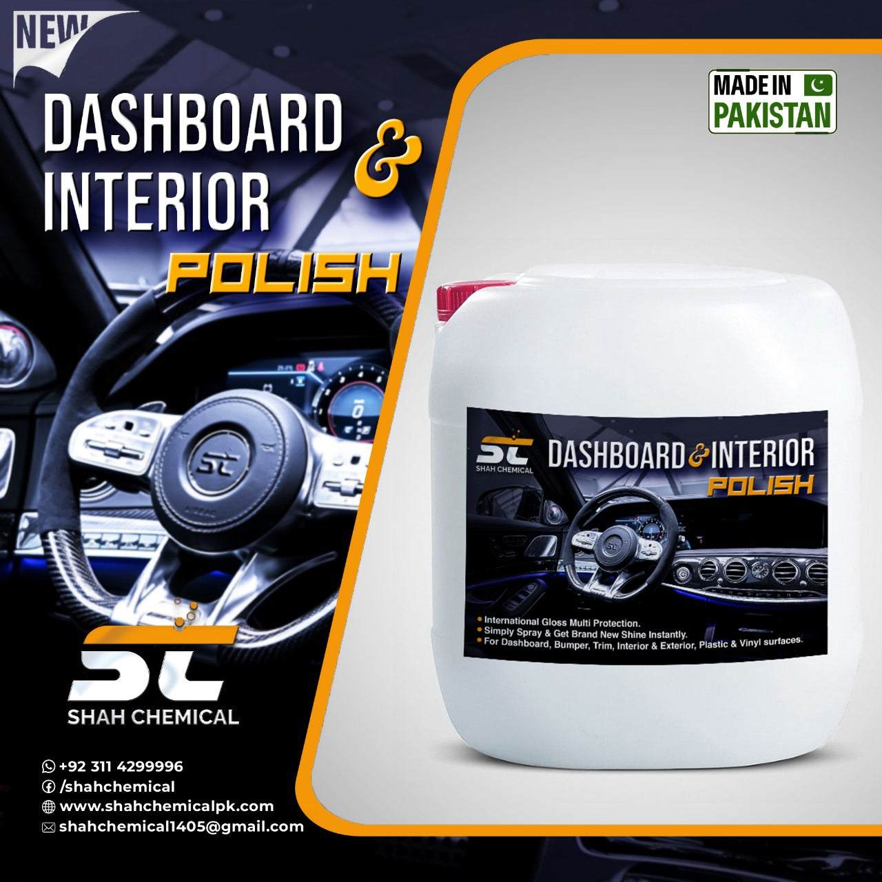 SHAH CHEMICALS Profesional Dashboard Mat Interior Polish - 20 litre SHAH CHEMICALS best car dashboard polish best dashboard polish best dashboard polish for car car dashboard polish dashboard dashboard cleaning\ dashboard mat