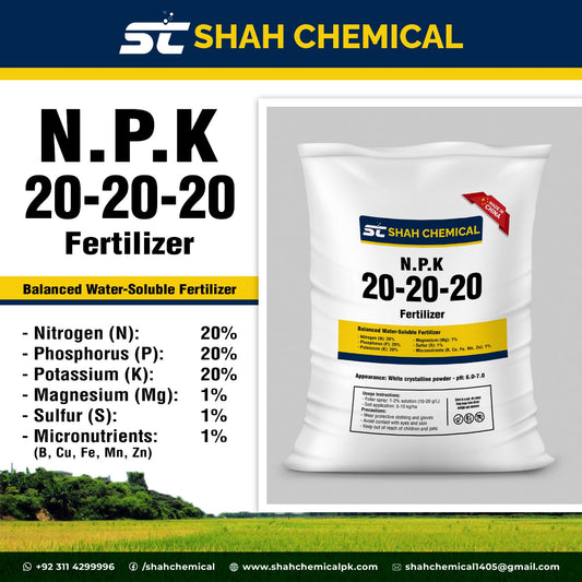 N.P.K 20-20-20 Fertilizer made in china (Powder Form) - 25 kg Pack