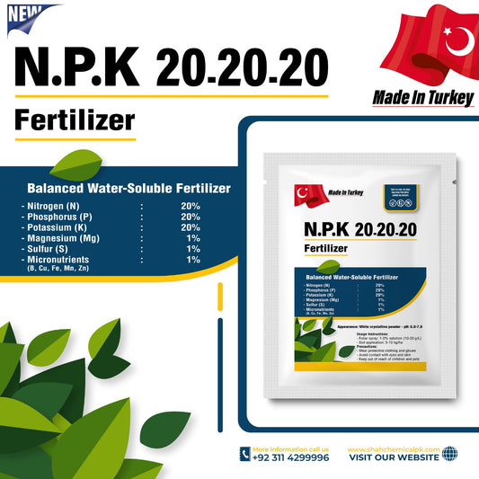 N.P.K 20-20-20 Fertilizer made in turkey (Powder Form) - 1 kg Pack
