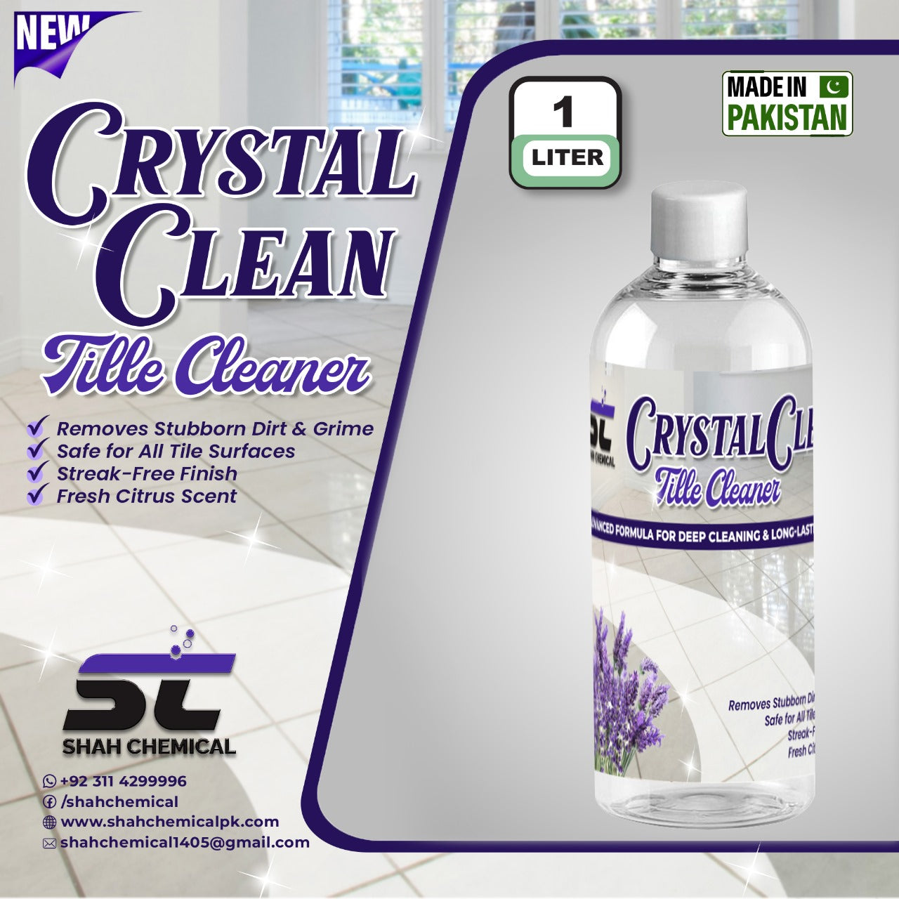 Crystal Clean Tille Cleaner - 1 litre