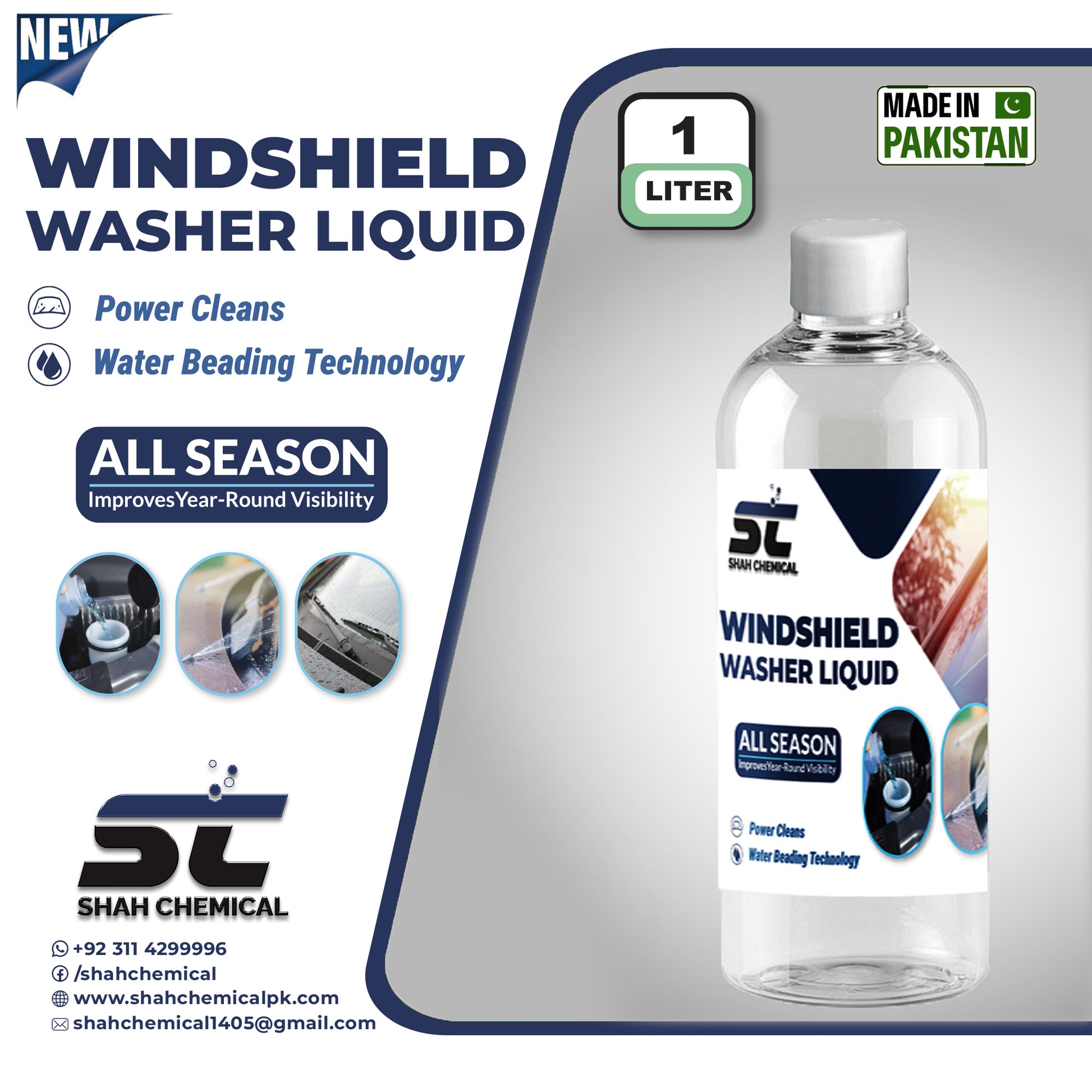 SHAH CHEMICALS Vehicle WindSheild Washer Fluid - 1 litre SHAH CHEMICALS 