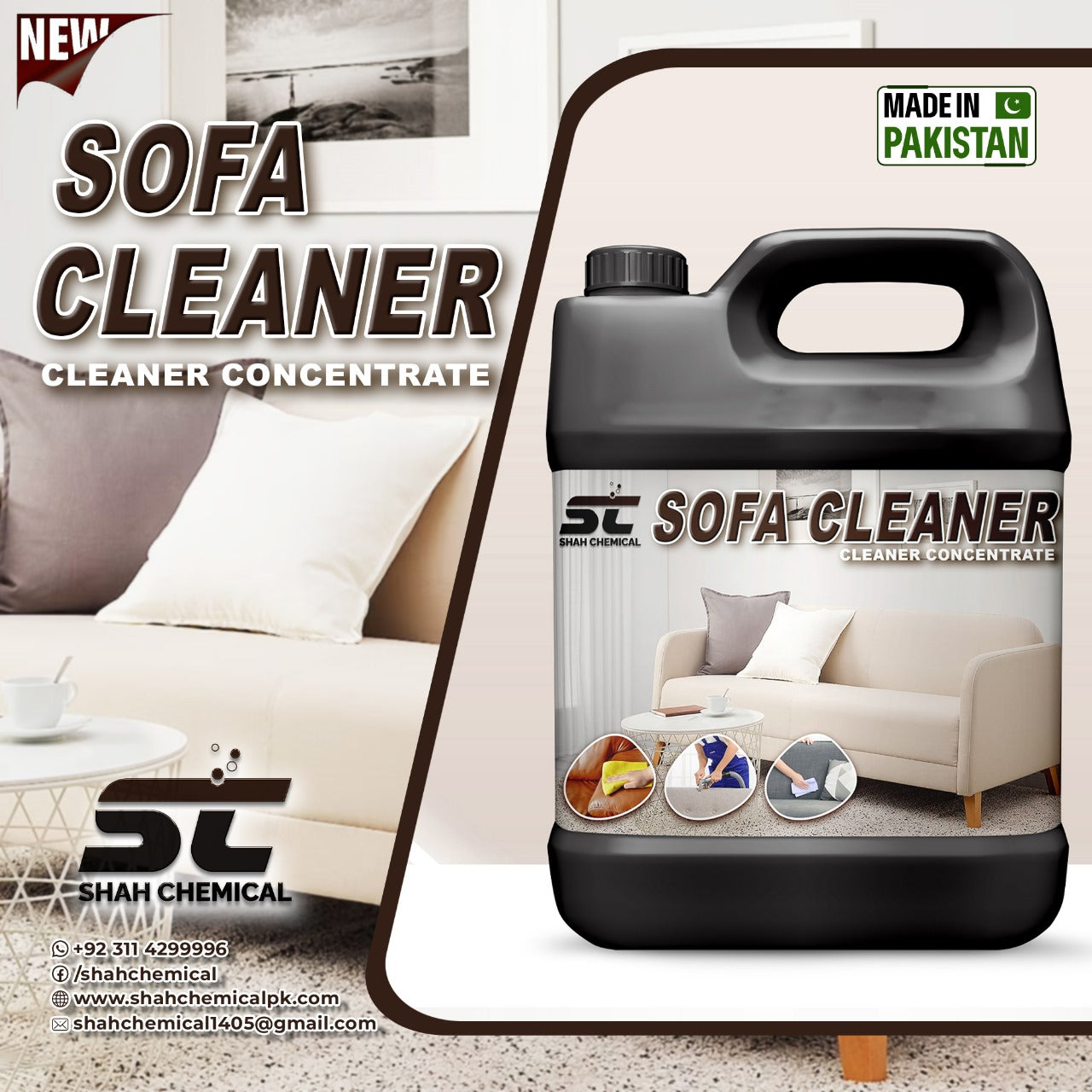 Sofa Chair Rug Carpet All Purpose Cleaner 4 Litre Shah Chemicals