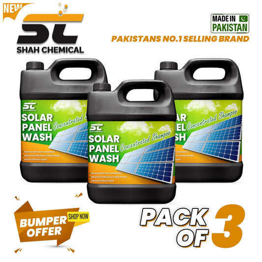 Pack Of 3 Solar Panel Wash ( Concentrated Shampoo ) - 4 litre