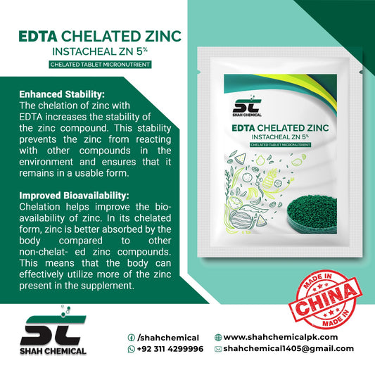 EDTA Chelated ZINC instacheal ZN 5% - 1 kg pack