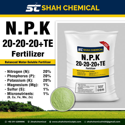 N.P.K 20-20-20+TE  Fertilizer Made In China (Powder Form) - 25 kg Pack