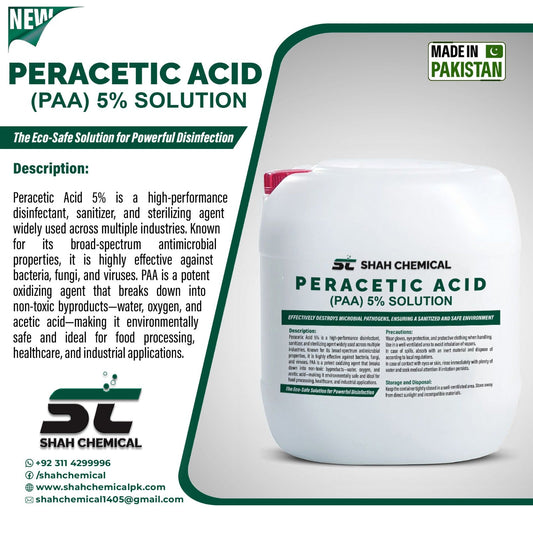 Peracetic Acid (PAA) 5% Solution Made In Pakistan - 30 litre