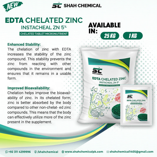 EDTA Chelated ZINC instacheal ZN 5% - MADE IN CHINA