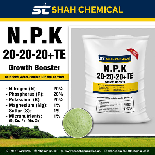 N.P.K 20-20-20+TE  Growth Booster Made In China (Powder Form) - 25 kg Pack