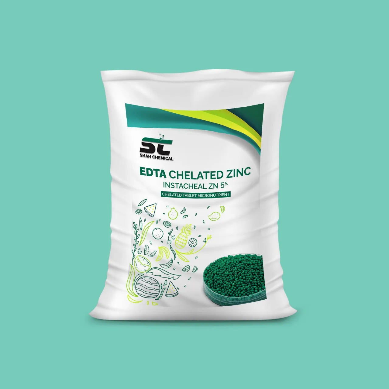 SHAH CHEMICALS EDTA Chelated ZINC instacheal ZN 5% - 25 kg pack SHAH CHEMICALS 