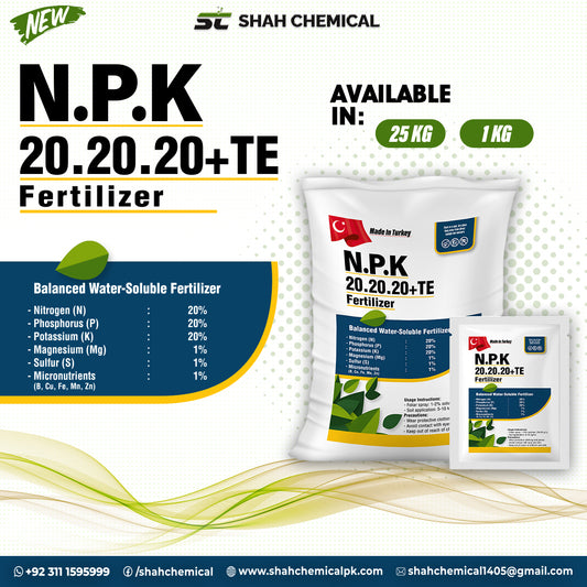 N.P.K 20-20-20+TE Fertilizer - MADE IN TURKEY (Powder Form)