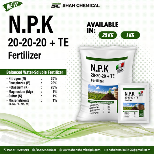 N.P.K 20-20-20+TE Fertilizer - MADE IN ITALY (Powder Form)
