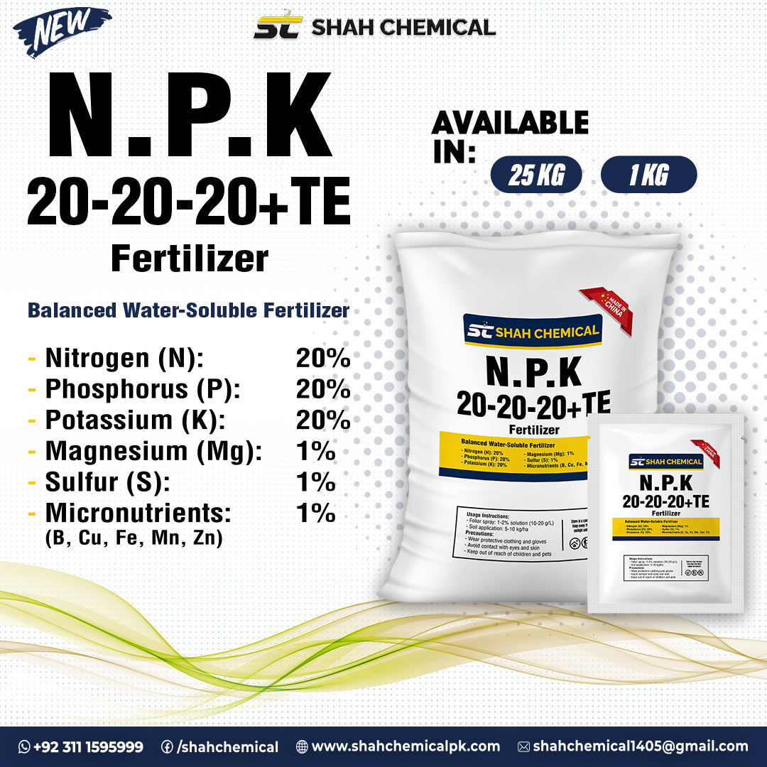 NPK 20-20-20+TE  Fertilizer - MADE IN CHINA (PowN.P.K 20-der Form)