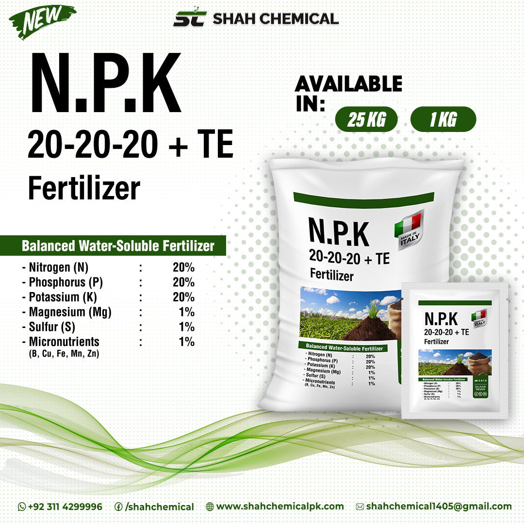 N.P.K 20-20-20+TE Fertilizer - MADE IN ITALY (Powder Form)