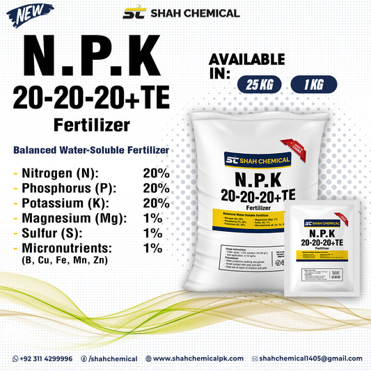 N.P.K 20-20-20+TE  Fertilizer - MADE IN CHINA (Powder Form)