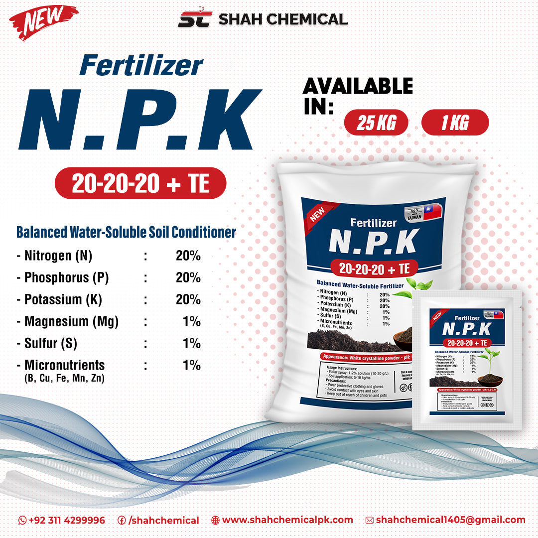N.P.K 20-20-20+TE  Fertilizer - MADE IN TAIWAN (Powder Form)