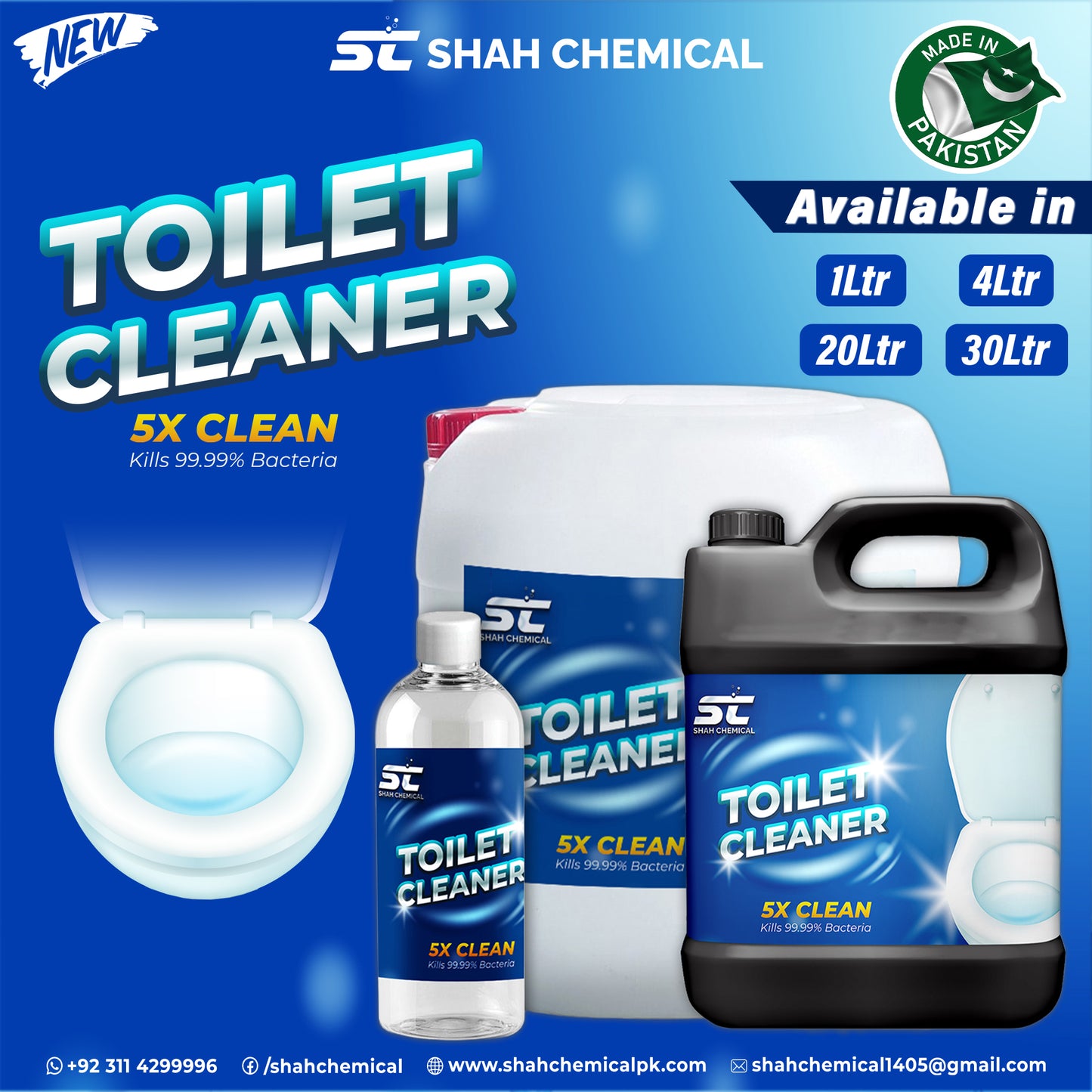 Anti-Bacterial Toilet Cleaner Cool Mint Fragrance