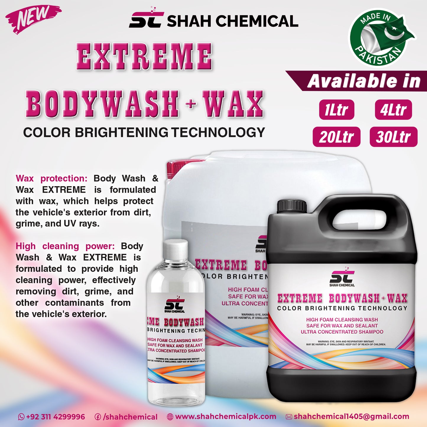 Extreme Body wash + wax car wash shampoo
