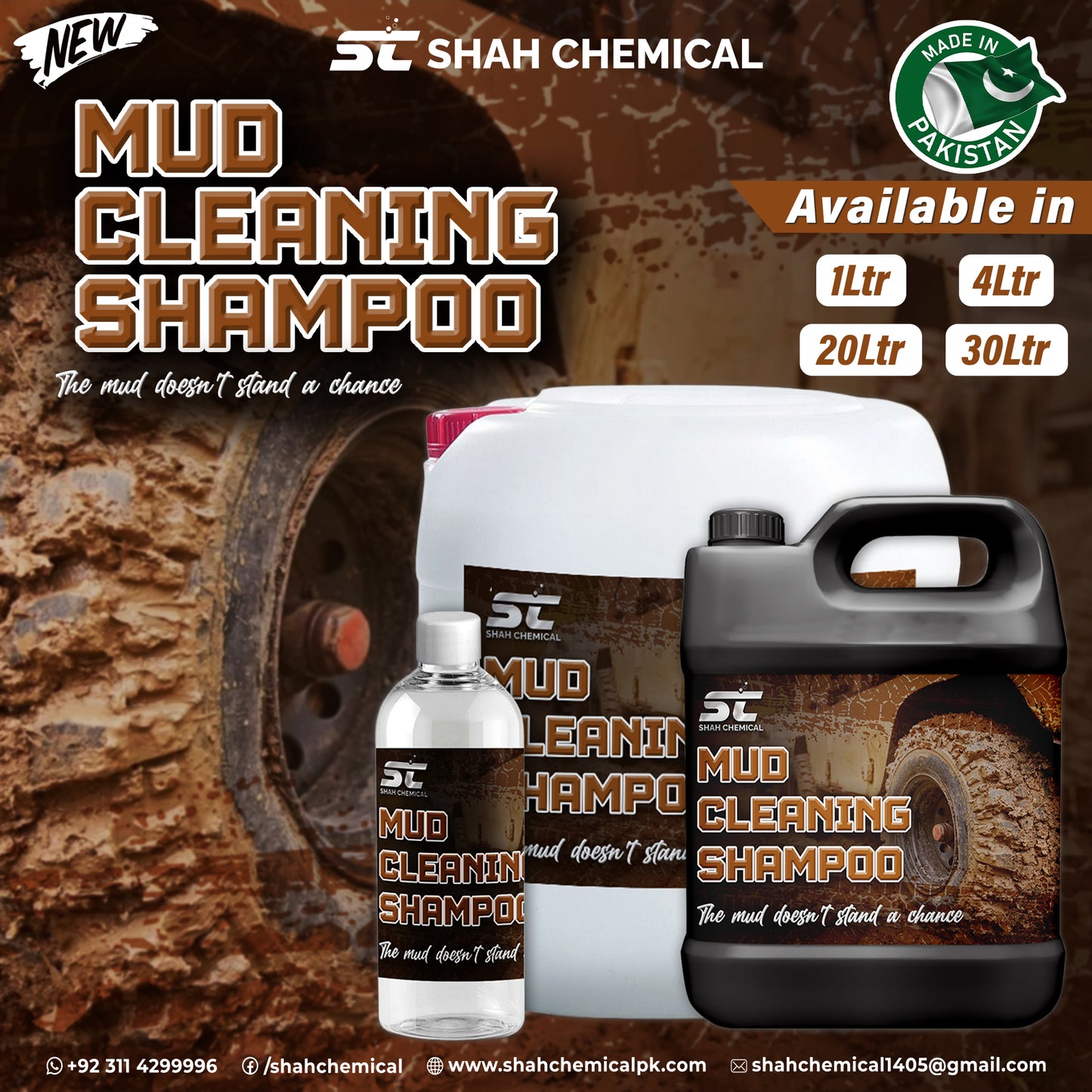 Mud , Dirt Heavy Duty Car wash & wax shampoo