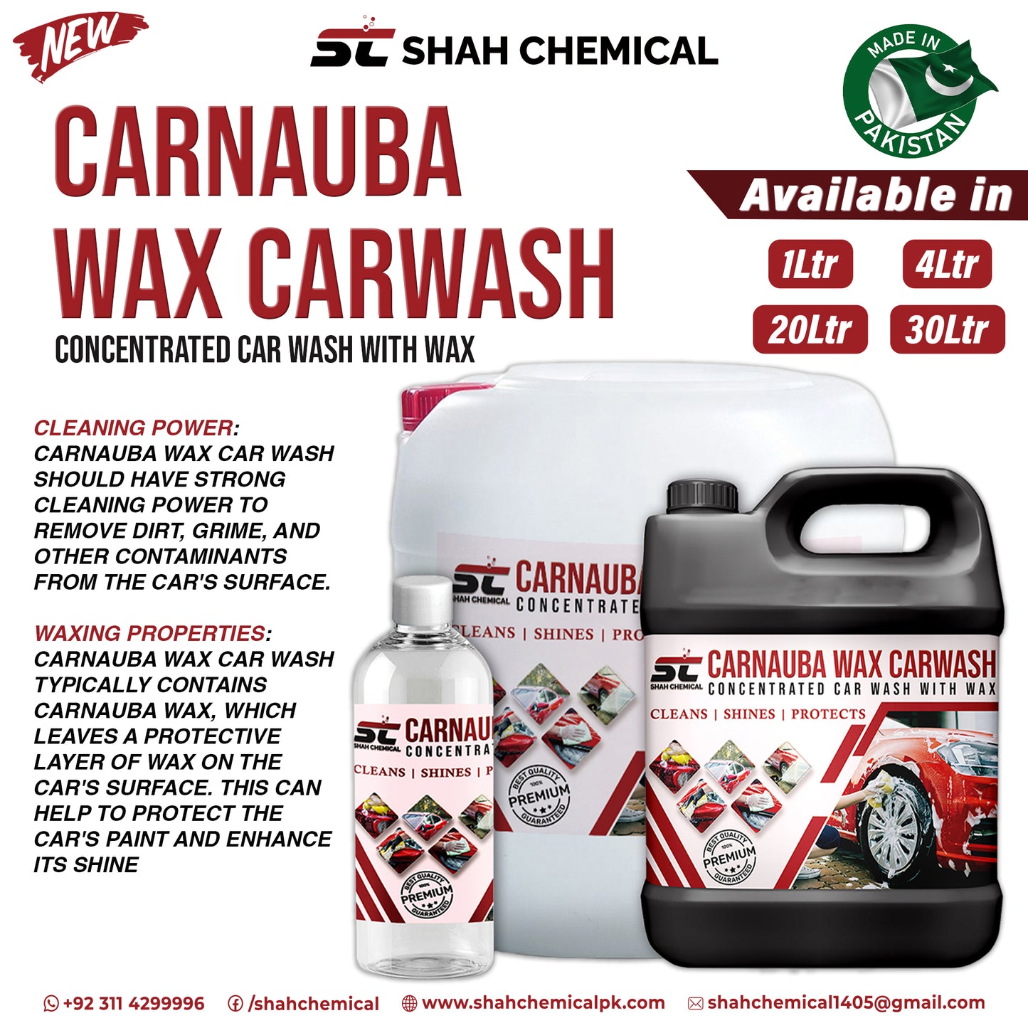 Carnauba Wax Car wash & wax shampoo