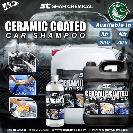 Ceramic coated car wash and wax shampoo