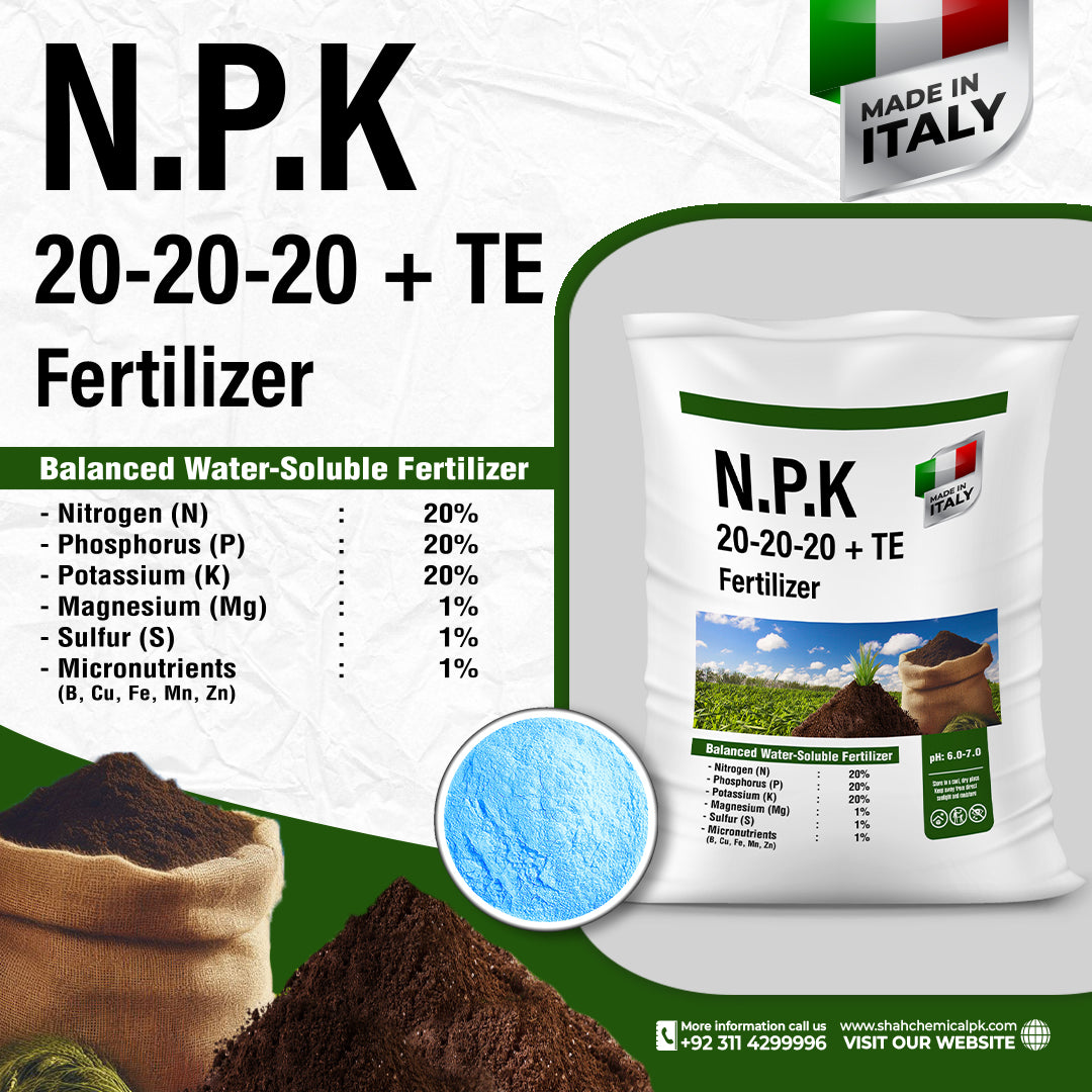 N.P.K 20-20-20+TE Fertilizer - MADE IN ITALY (Powder Form)