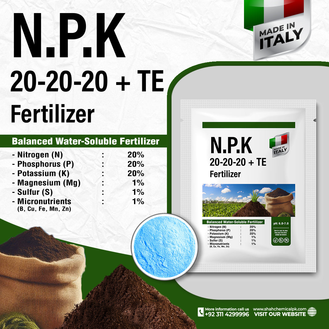 N.P.K 20-20-20+TE Fertilizer - MADE IN ITALY (Powder Form)
