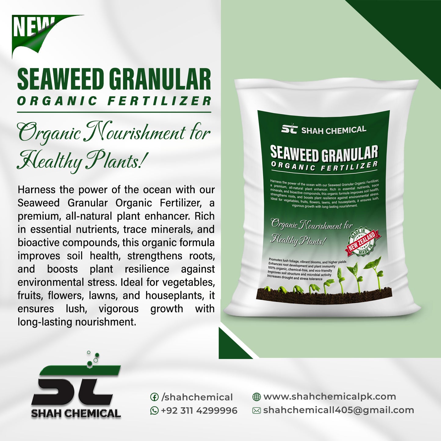 Seaweed Granular Organic Fertilizer - MADE IN NEW ZEALAND