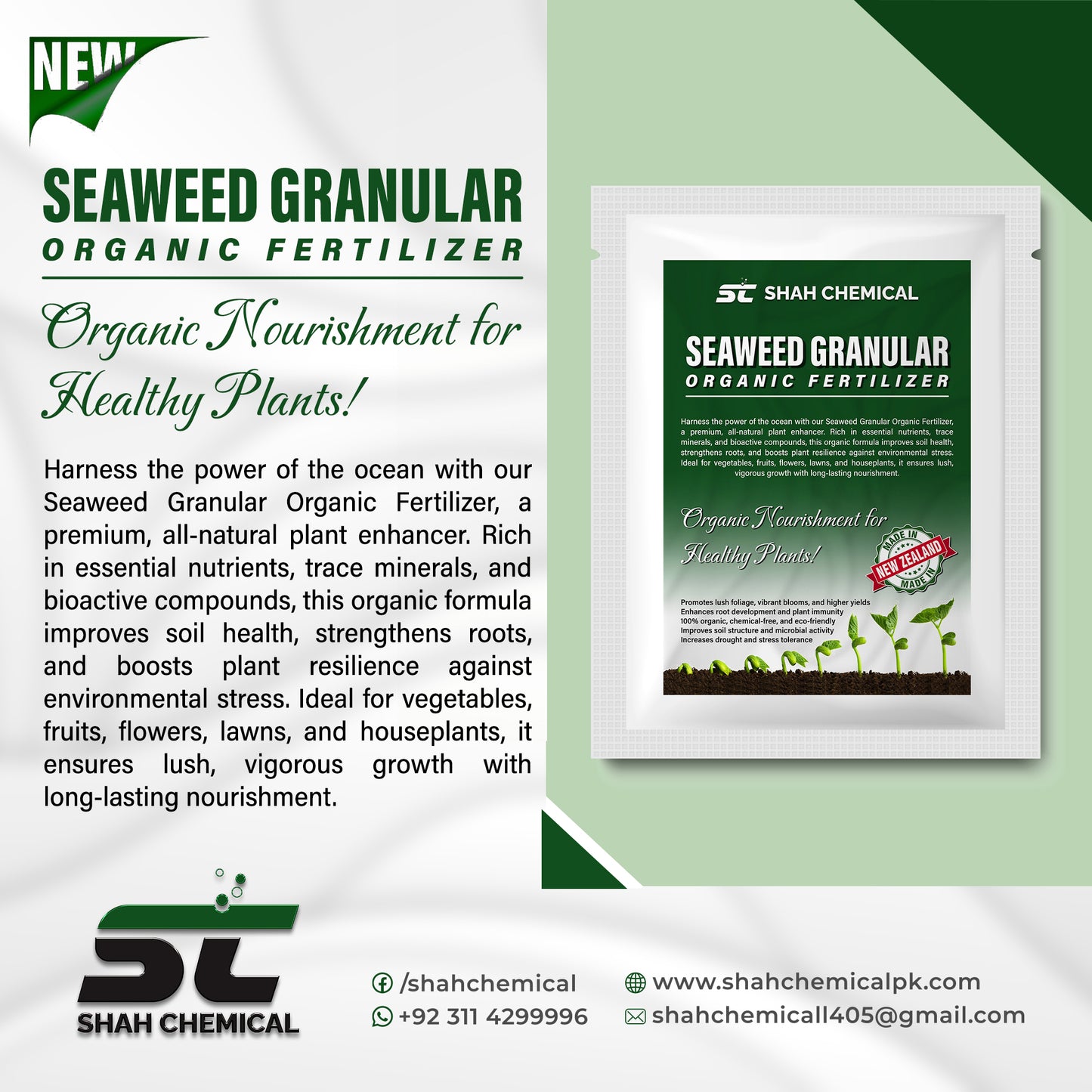 Seaweed Granular Organic Fertilizer - MADE IN NEW ZEALAND