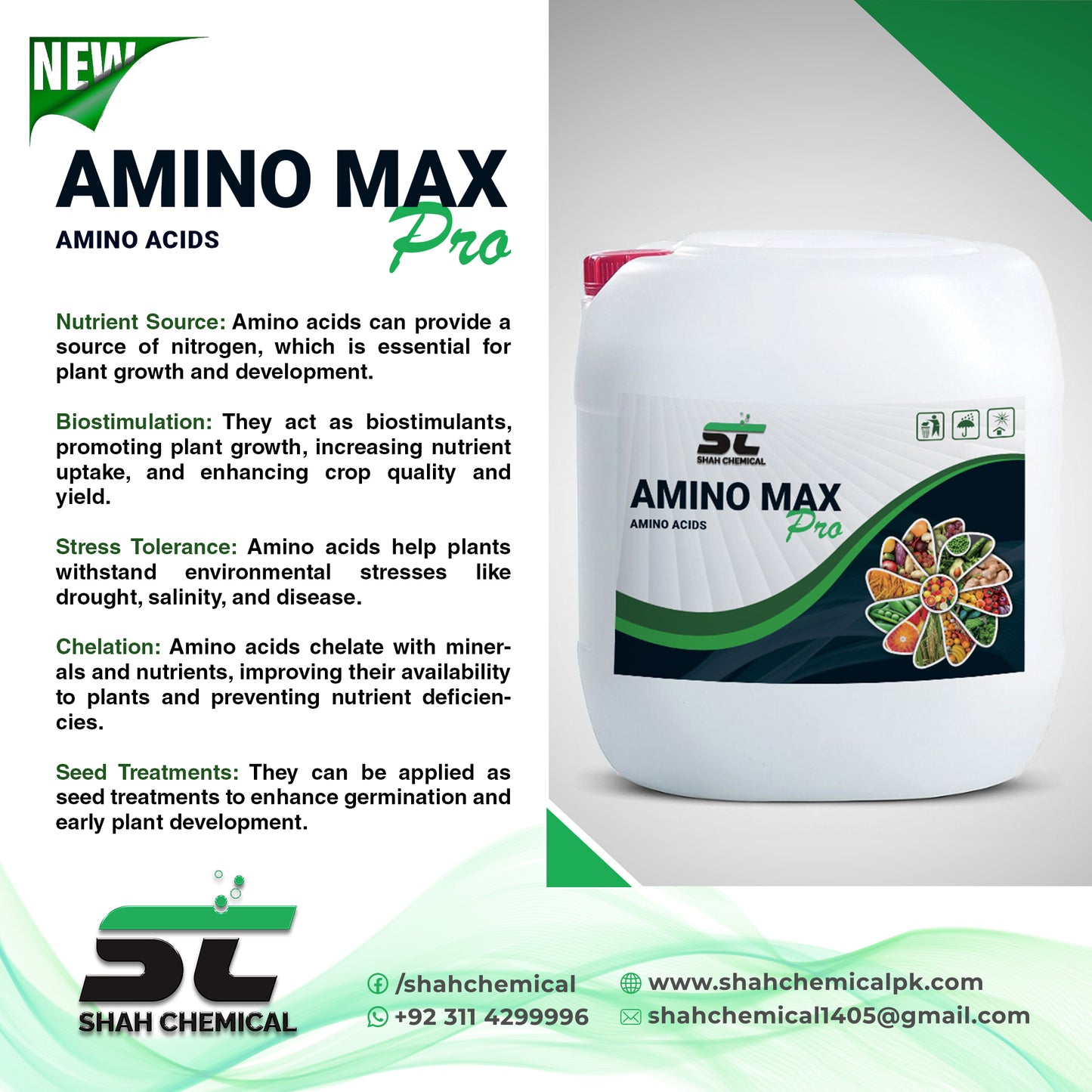 Amino Max Pro (AMINO ACID) (LIQUID FERTILIZER & MICRONUTRIENTS) - MADE IN CHINA