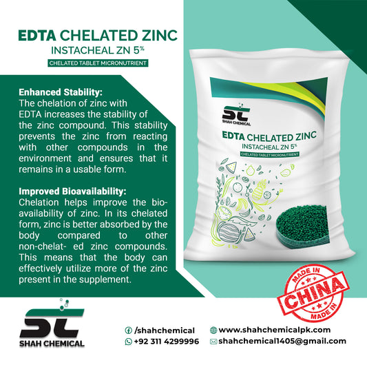 EDTA Chelated ZINC instacheal ZN 5% - MADE IN CHINA