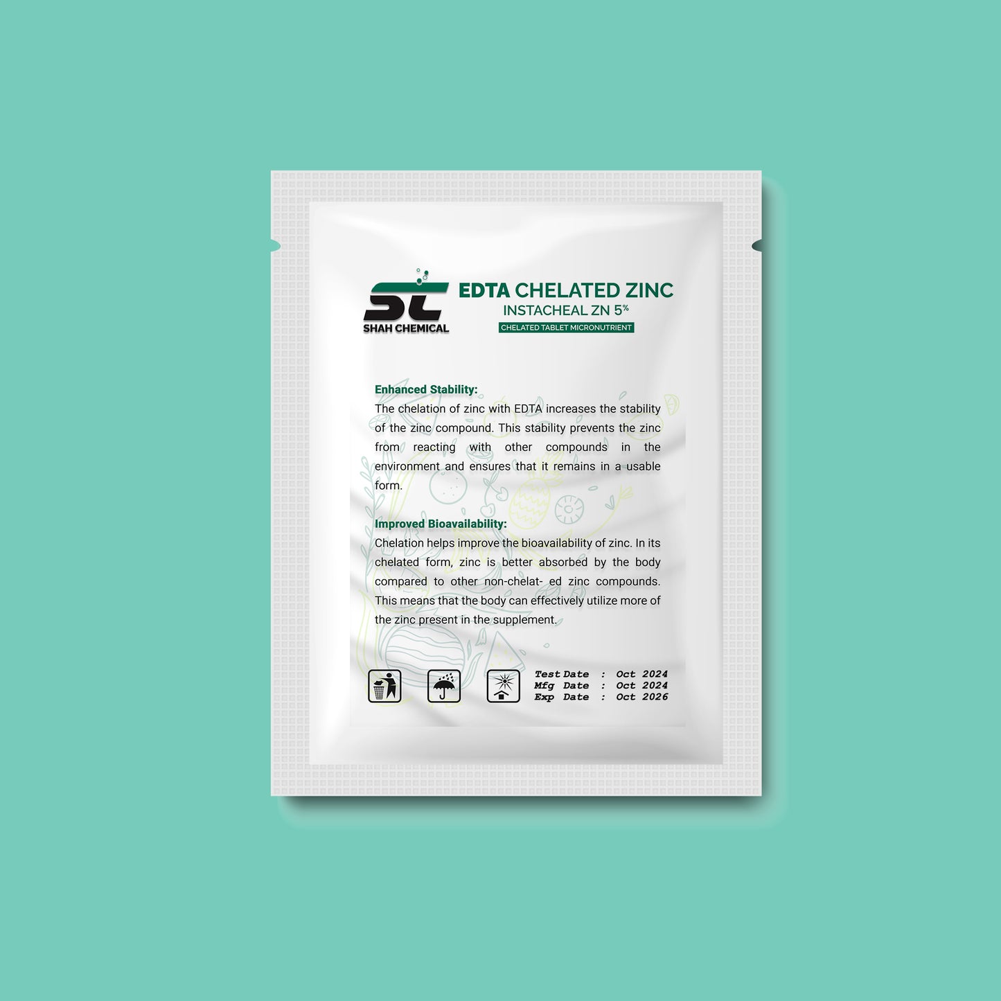 EDTA Chelated ZINC instacheal ZN 5% - 1 kg pack