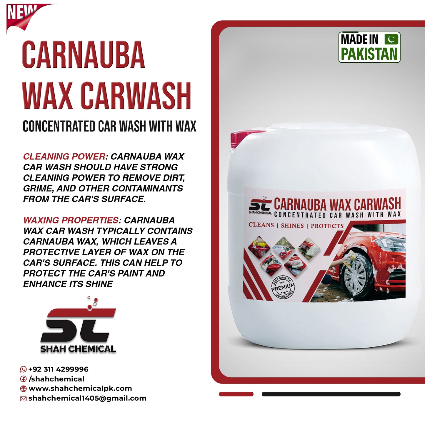 Carnauba Wax Car wash & wax shampoo