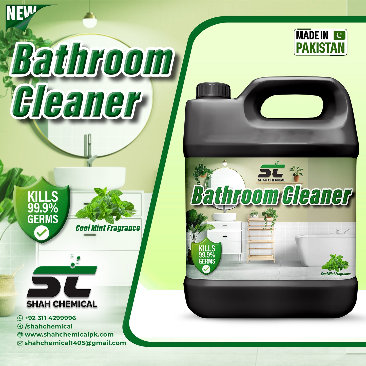 Anti-Bacterial Bathroom Cleaner Cool Mint Fragrance
