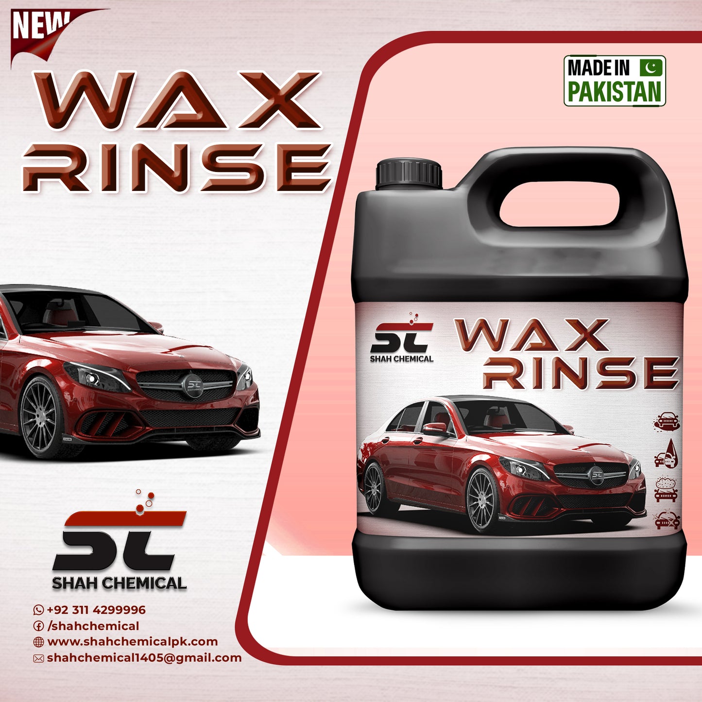 Wax Rinse Sealant Car wash & wax shampoo