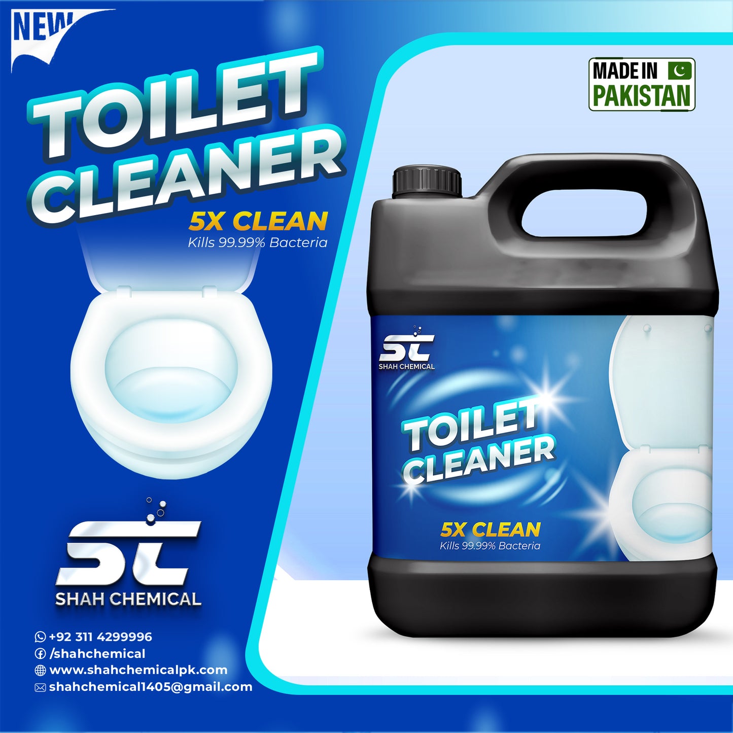 Anti-Bacterial Toilet Cleaner Cool Mint Fragrance