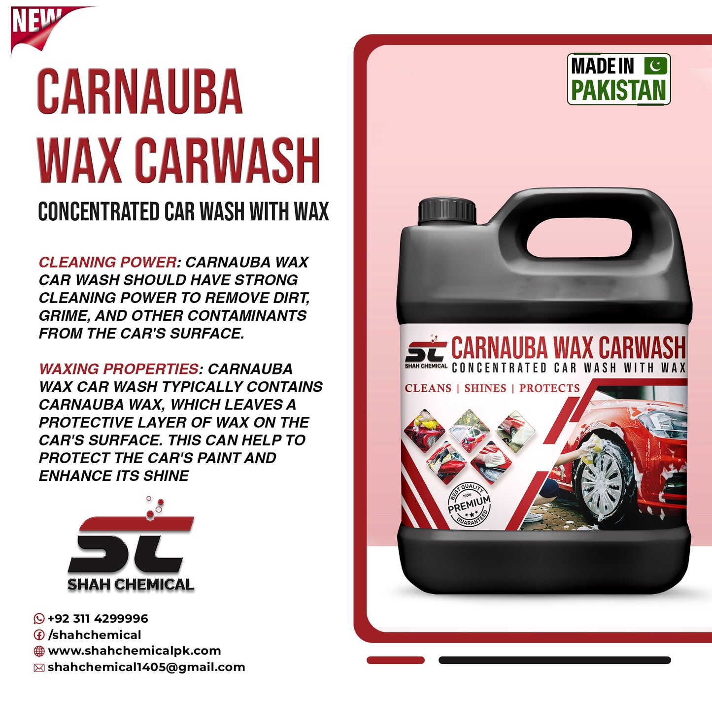 Carnauba Wax Car wash & wax shampoo