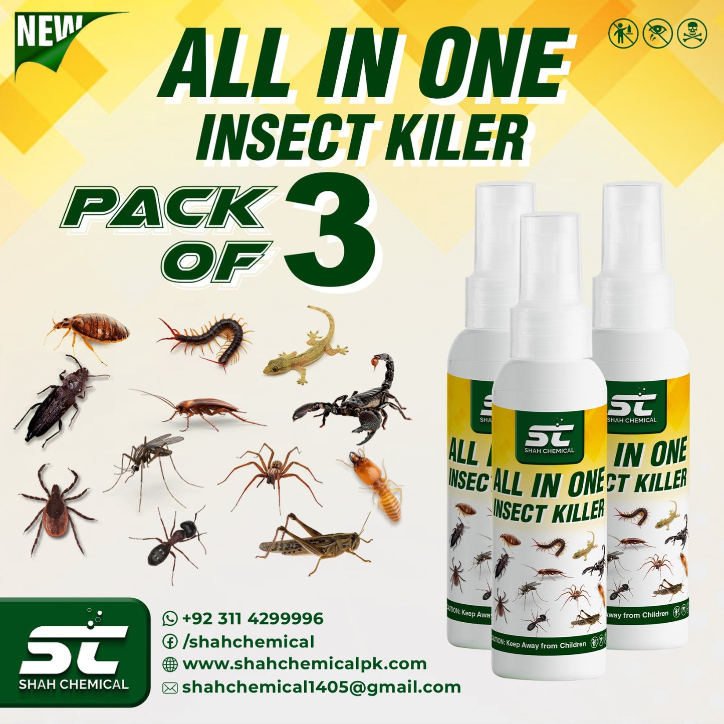 Pack of 3 Insect Killer- 120 ml