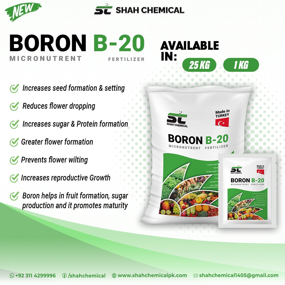 BORON B-20 Micronutrent - MADE IN TURKEY