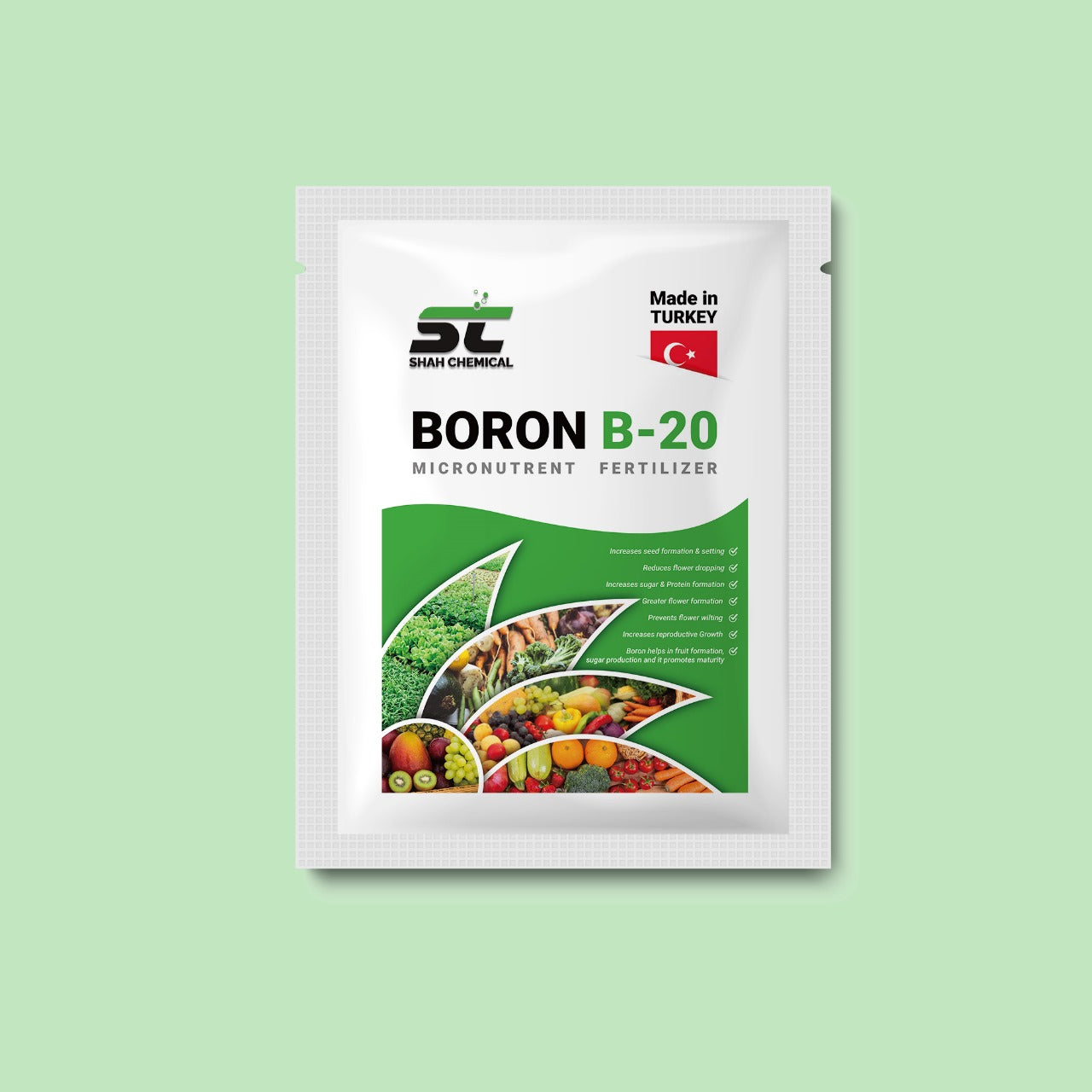 BORON B-20 Micronutrent Fertilizer - 1kg Pack MADE IN TURKEY