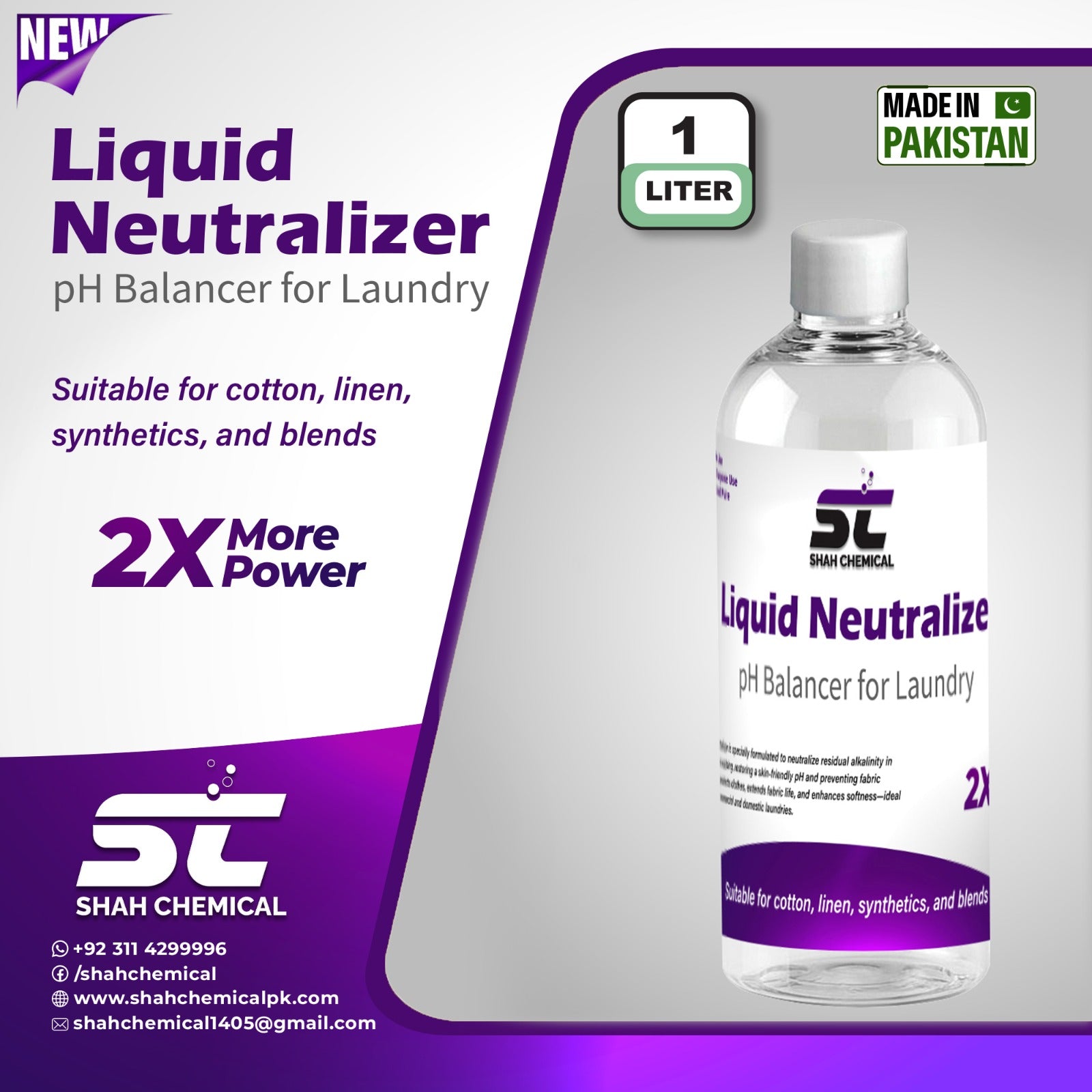 Liquid Neutralizer ( PH Balancer For Laundry ) - 1 litre – SHAH CHEMICALS